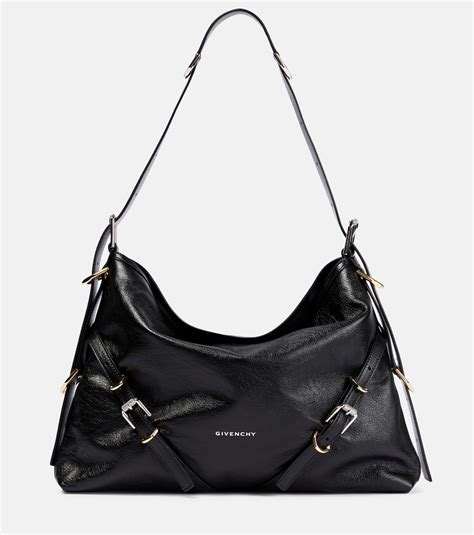 black shoulder bag givenchy|voyou leather shoulder bag.